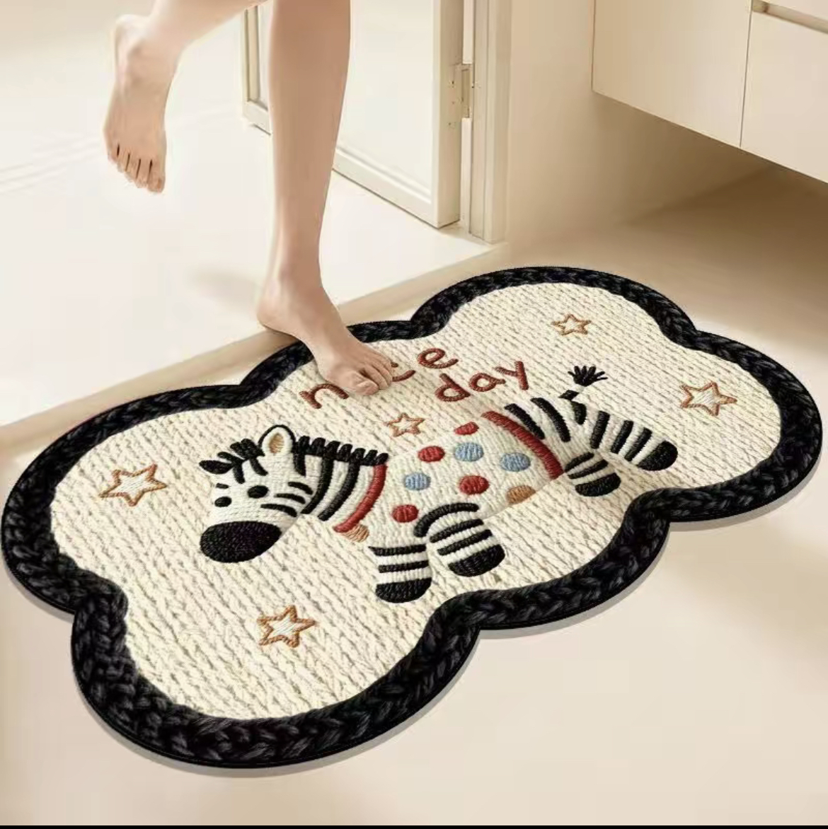 【毛线风nice day斑马】吸水防滑脚垫吸水防滑数码包/收纳/整理 