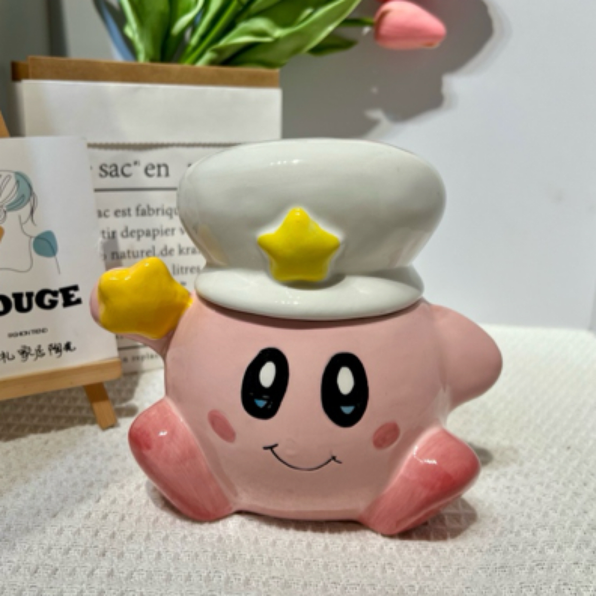2025新款创意星之卡比陶瓷创意零食收纳罐可爱风格桌面装饰