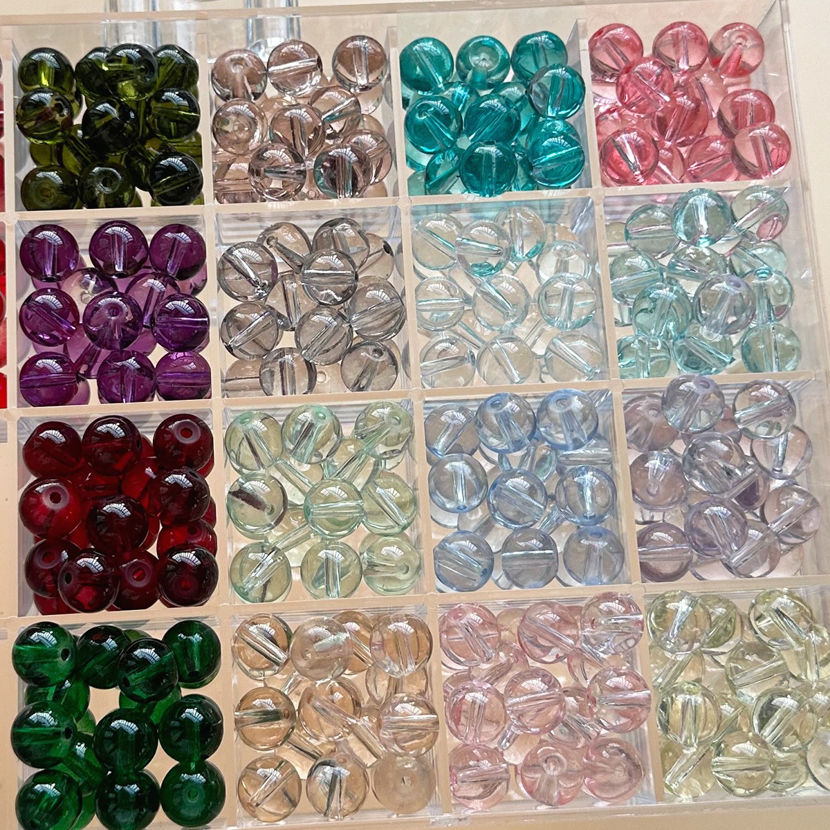 卡18卡16卡14手作高透仿水琉璃珠玻璃珠子散珠批发