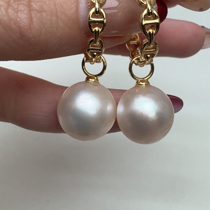 拼合珍珠（马贝珠）耳饰银S925镶嵌