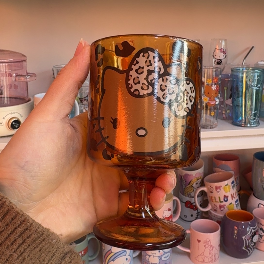 水晶玻璃吸管款豹纹