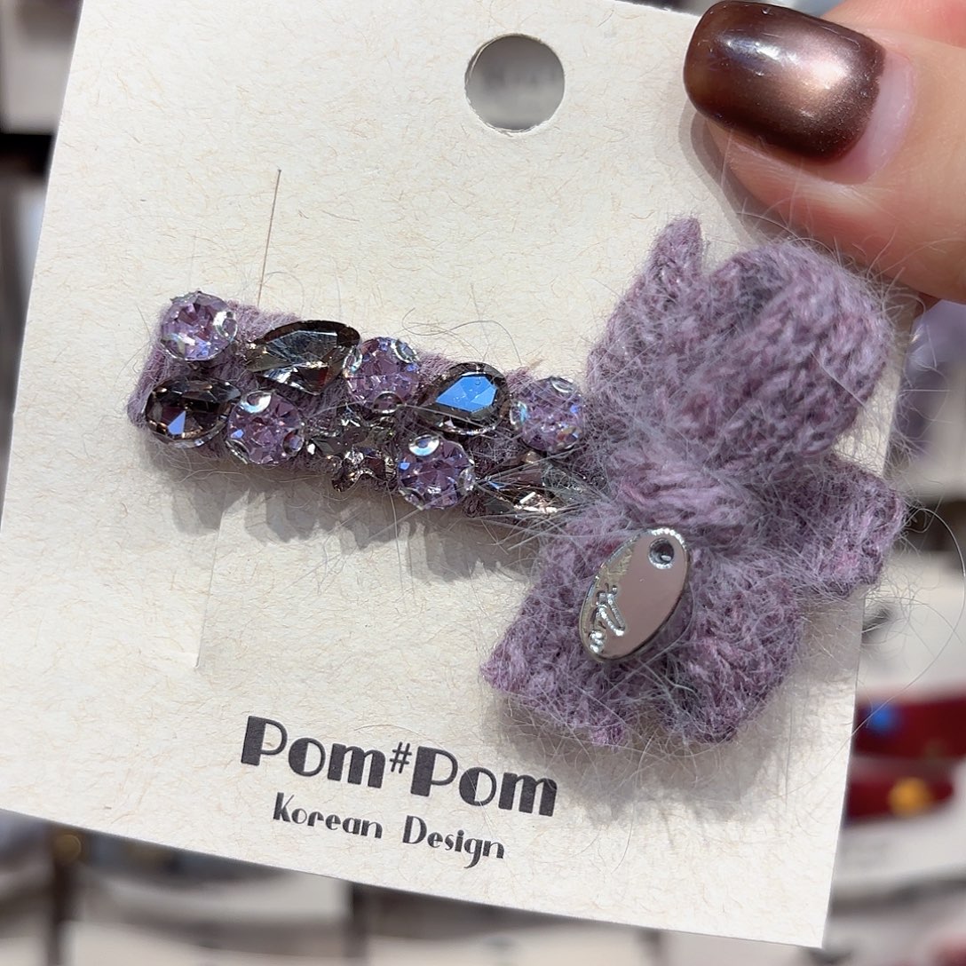 布艺铁合金毛线蝴蝶结一个