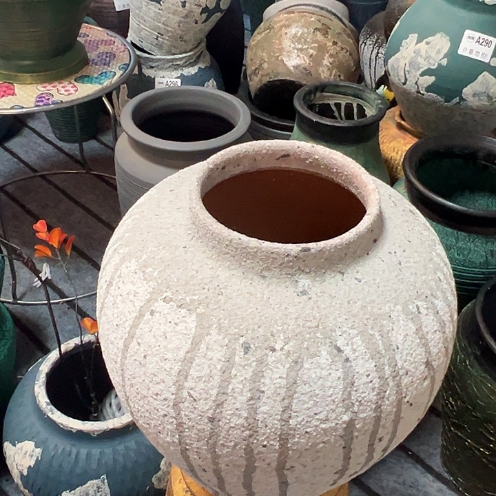 粗陶盆默认打孔高21口10