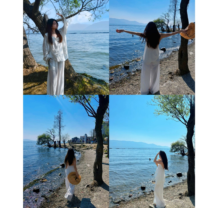 【元宝】现货（罗马假日）2025夏舒适天花板雾面砂洗面料套装25CK6108