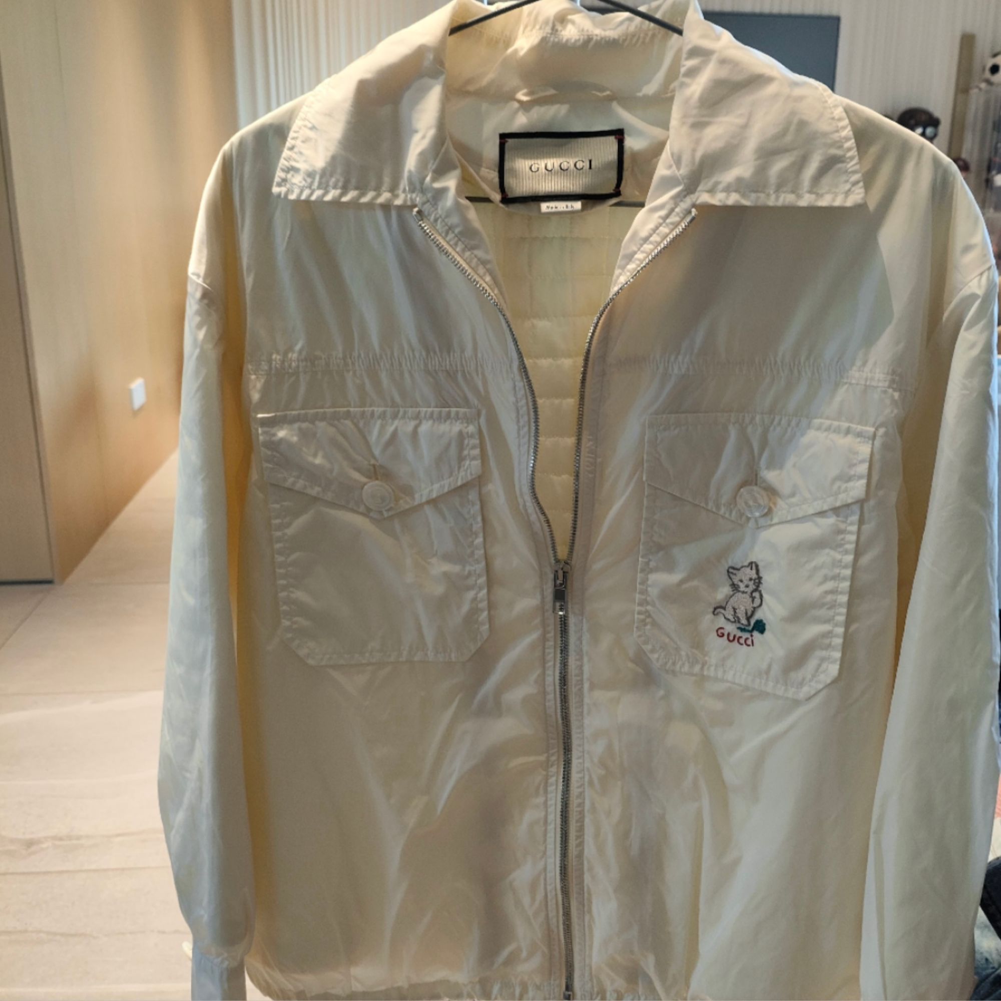 95新 GUCCI/古驰 羽绒夹克36码白色/250730VRSAU15