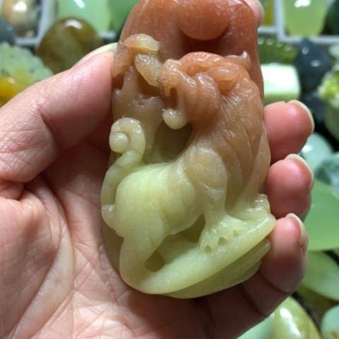 蛇纹石玉未镶嵌手把件