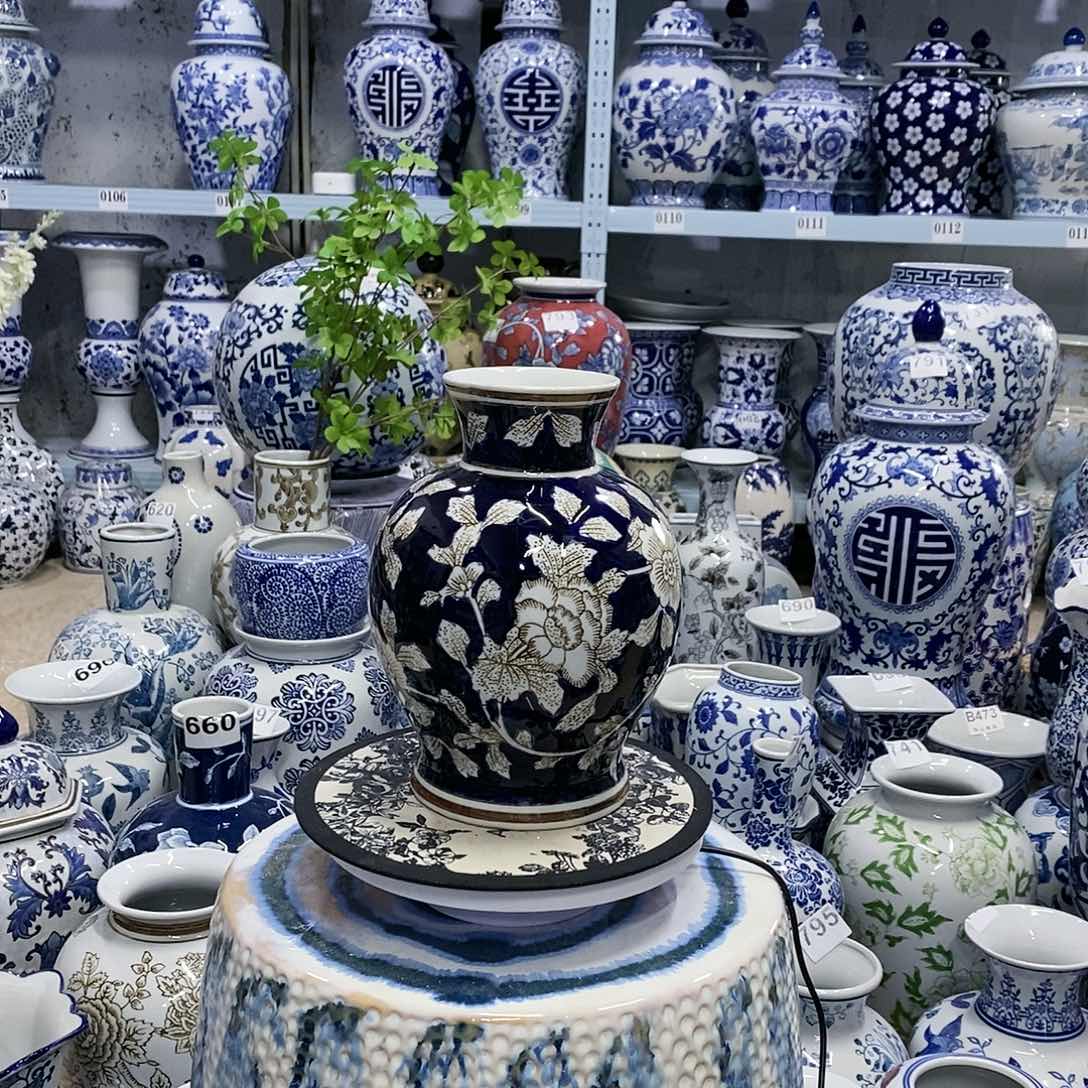 【闪购商品】摆件牡丹花石榴瓶瓷器摆件…………………………