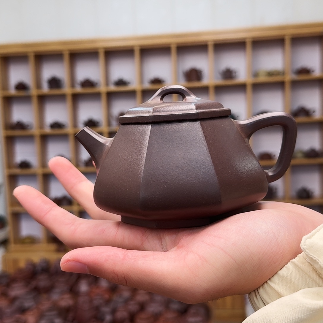 茶壶紫砂八方石瓢300cc