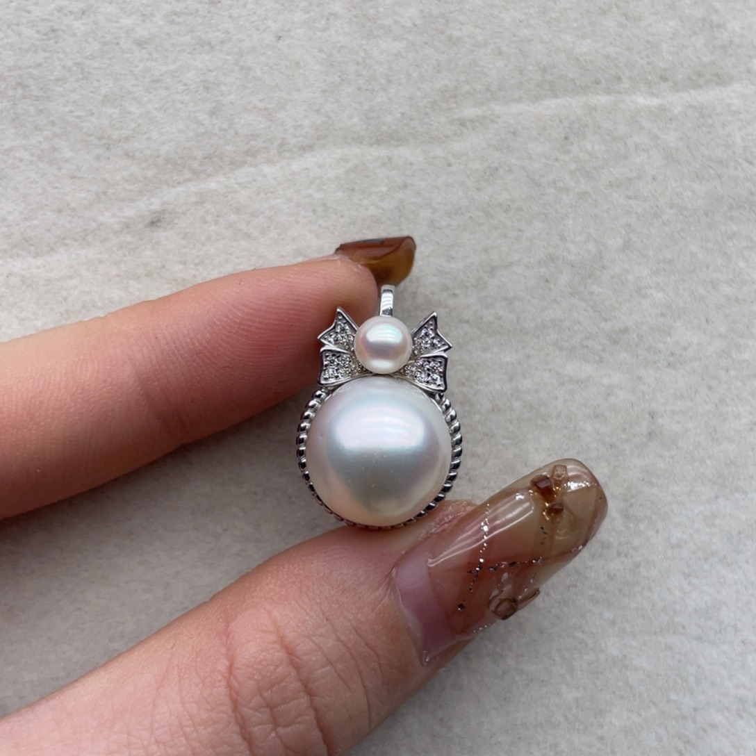 海水珍珠颈饰银S925镶嵌A36