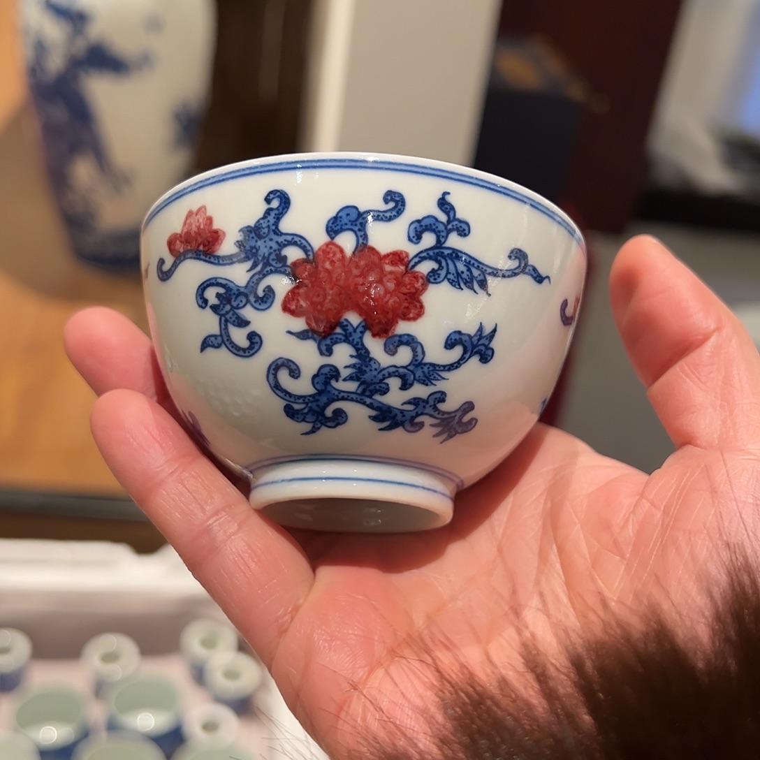 微瑕臻玉古坊原矿青花釉里红