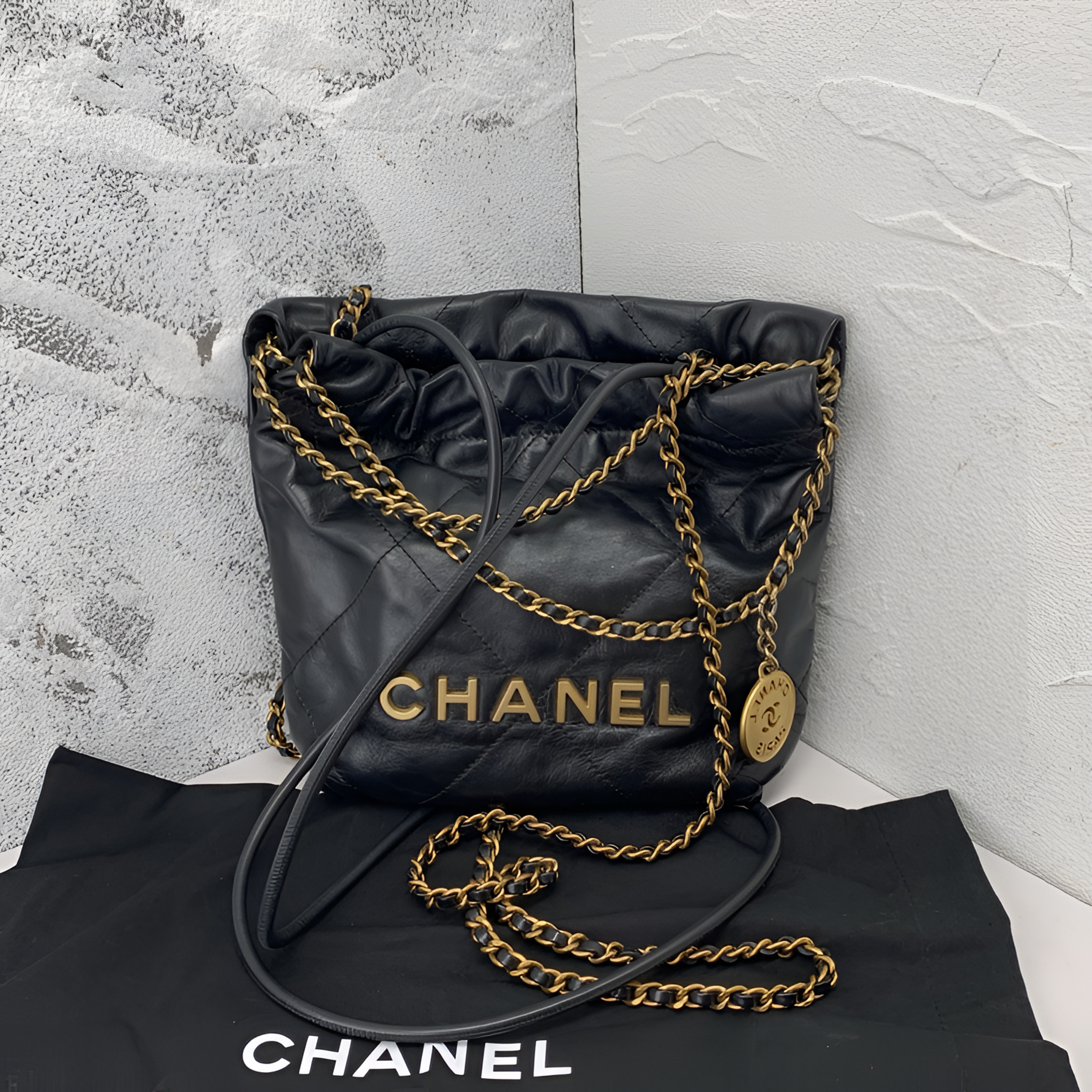 99新 Chanel/香奈儿 小香风22bag单肩包菱格链条包芯片香奈儿包包