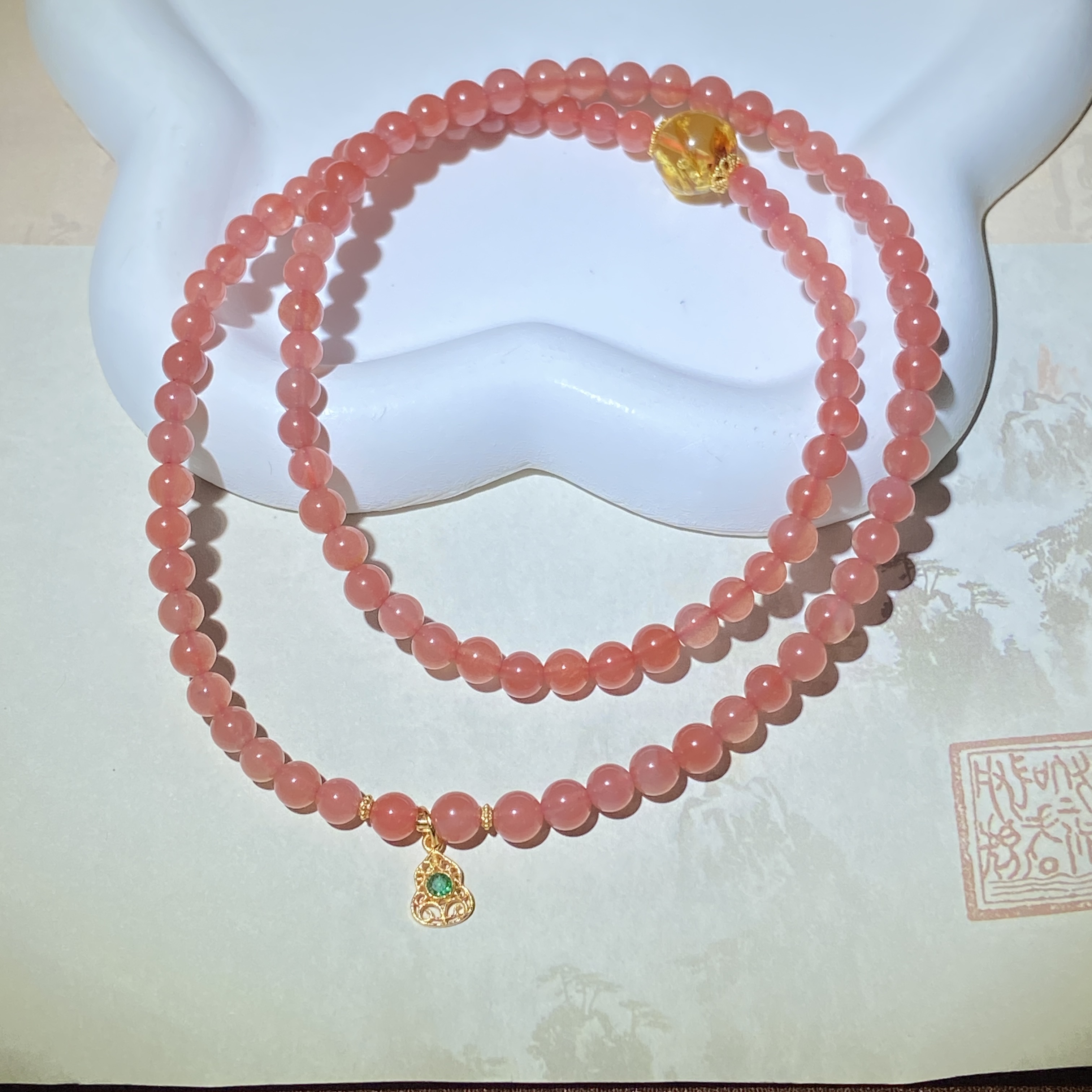 CL6140 渠小姐家“宠粉款”南红多圈约卡5mm