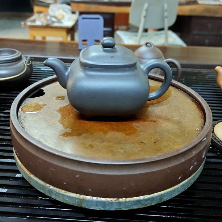 紫砂茶壶传炉壶，天青泥