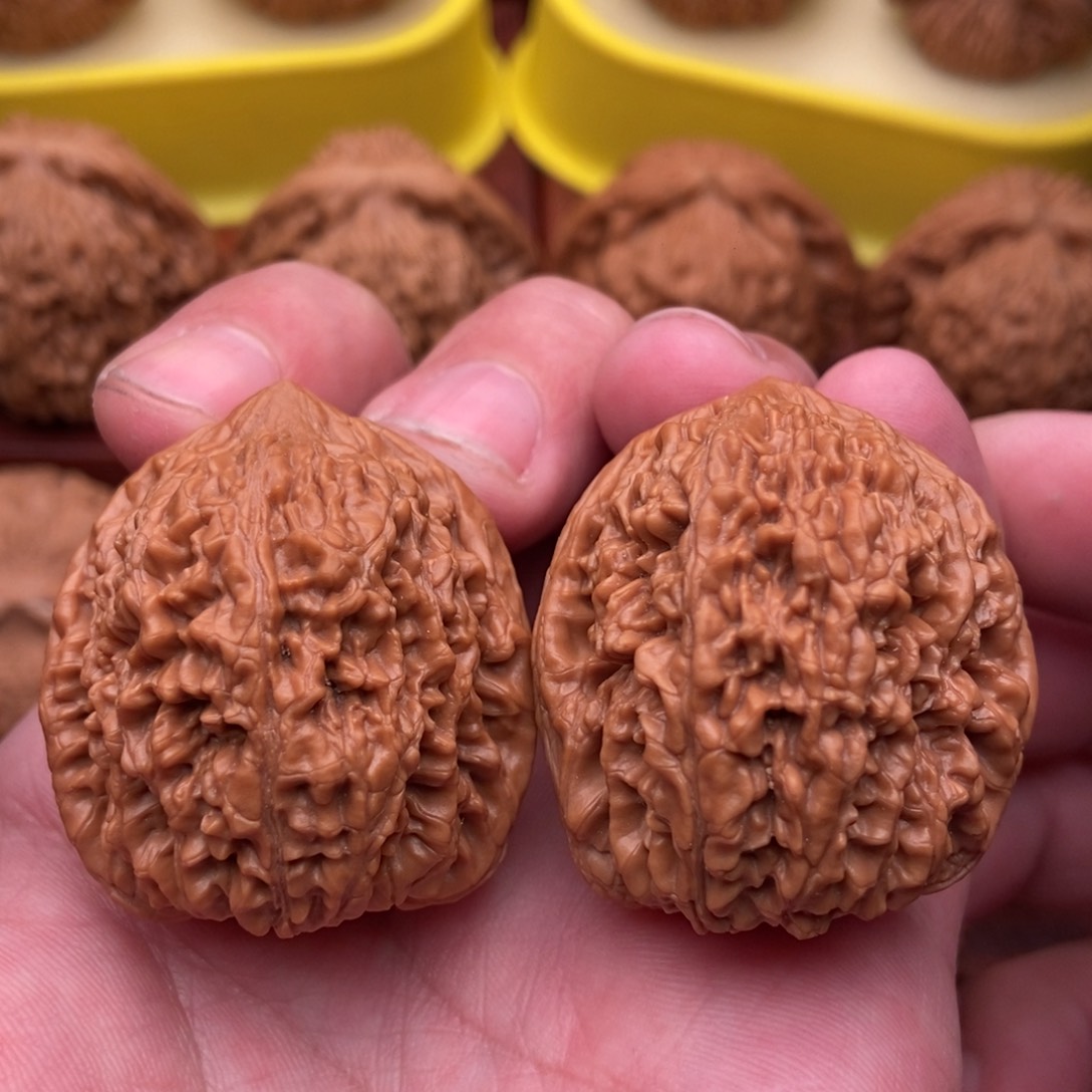 桃核把件野生大蒜头36