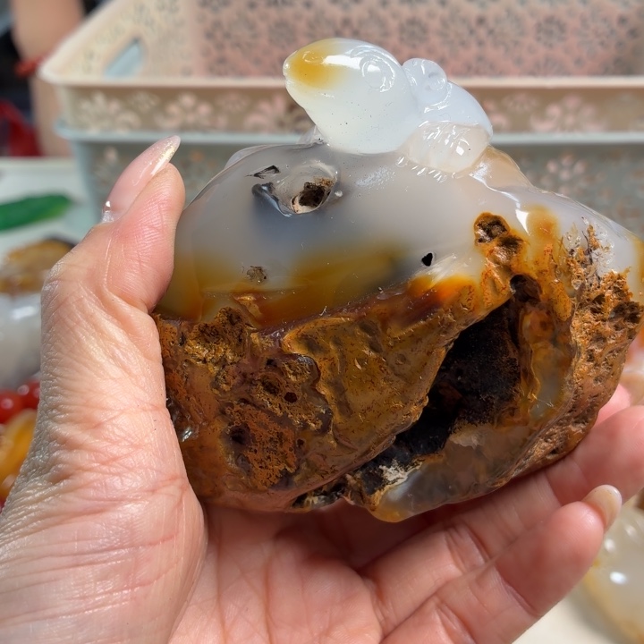 玛瑙/玉髓未镶嵌吊坠(不含链)