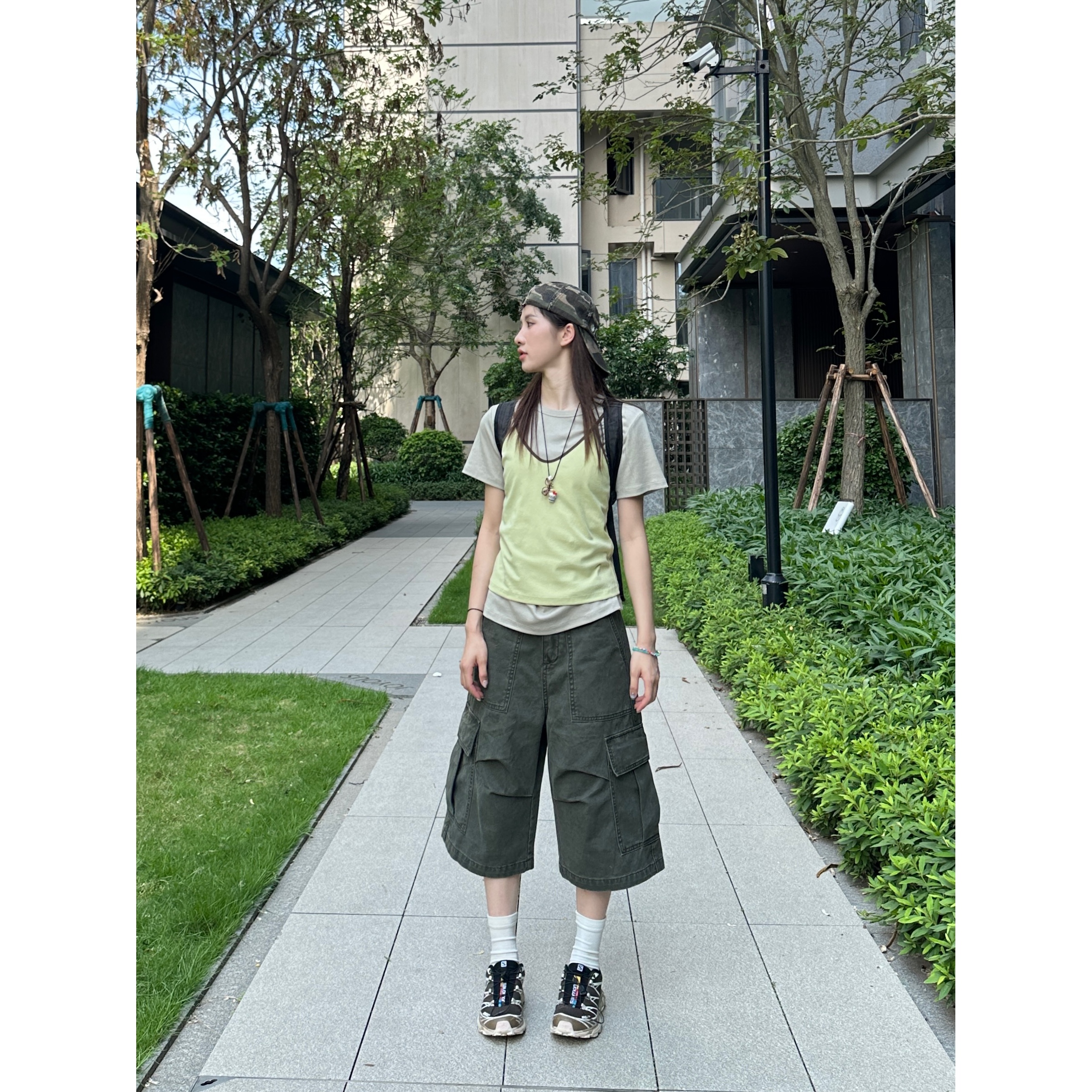 【NO退NO换】来自b0【撞色真两件】叠穿吊带短袖真穿两件套【X5476】