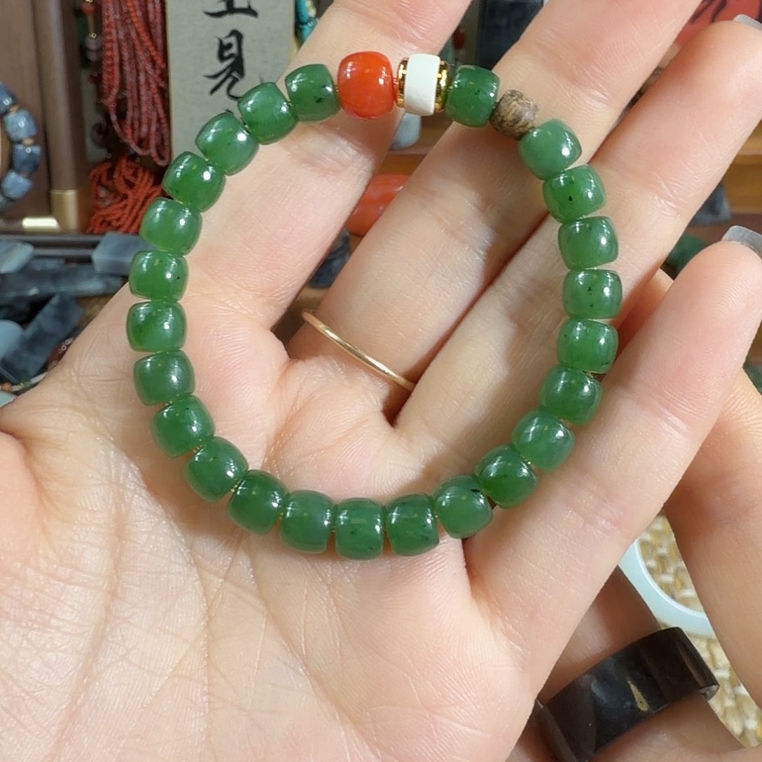 和田玉未镶嵌手链