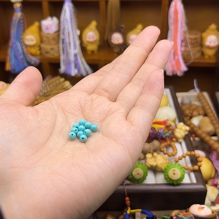 小***豆猴头核桃吊坠绿卡环