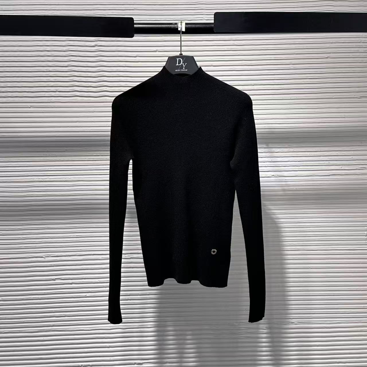 针织潮流毛针织衫毛衣女中长款百搭纯色针织衫不缩水B429