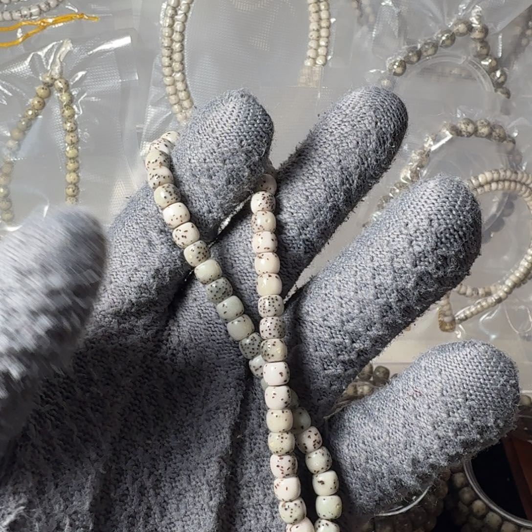 星月菩提把件骨瓷白手持