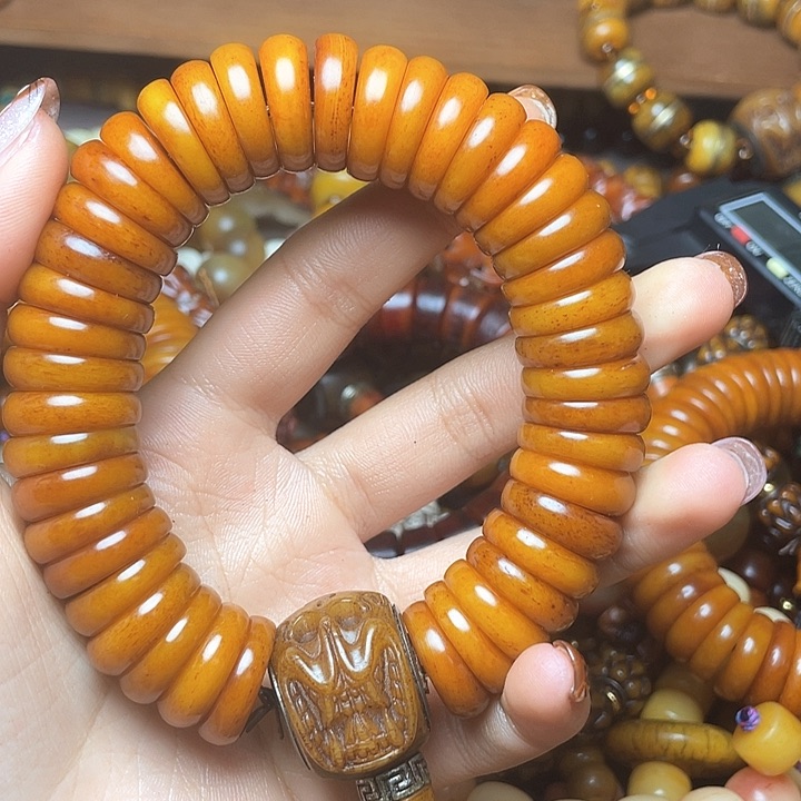 夏**里骆驼骨切片手持手串