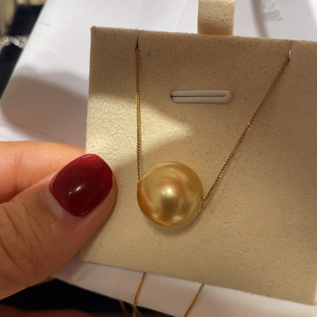 海水珍珠吊坠(赠链)18K金镶嵌