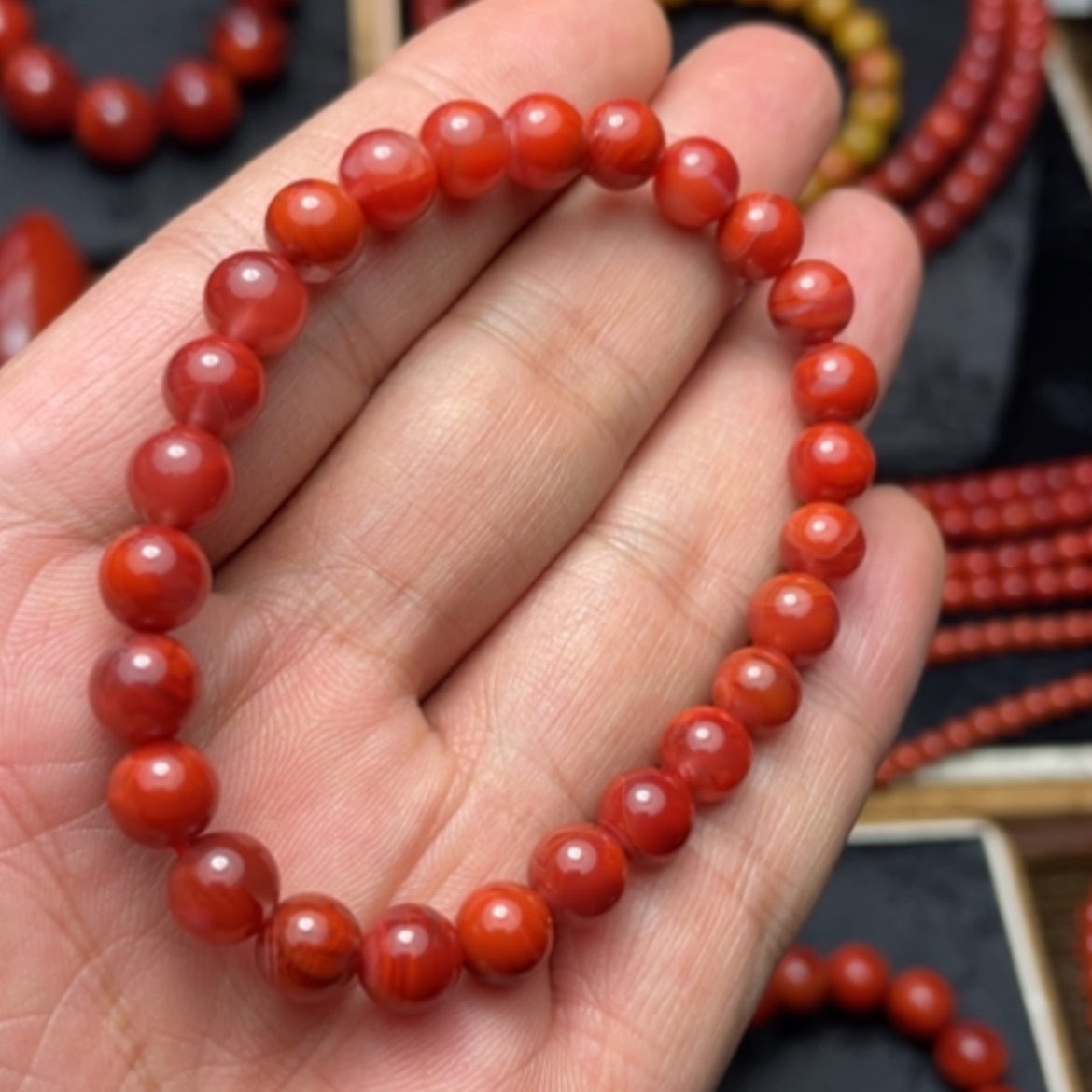 【闪购商品】南红玛瑙手串7多样性发1颗未镶嵌