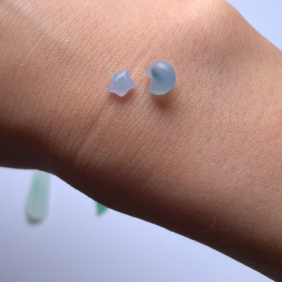 定制翡翠未镶嵌缅甸翡翠A货星星月亮