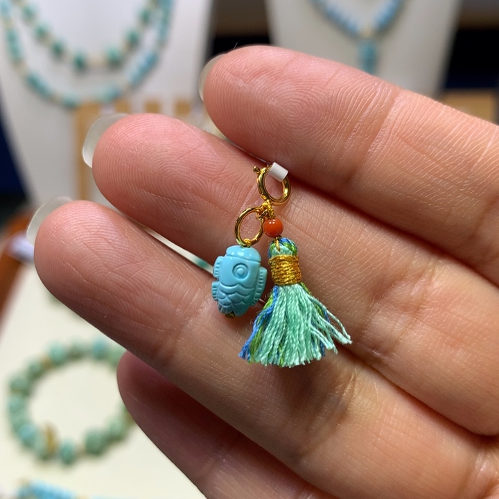 南红玛瑙银S925镀金镶嵌挂件