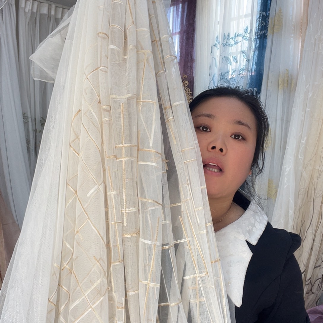 思***厚纱定制产品十米绣花窗纱