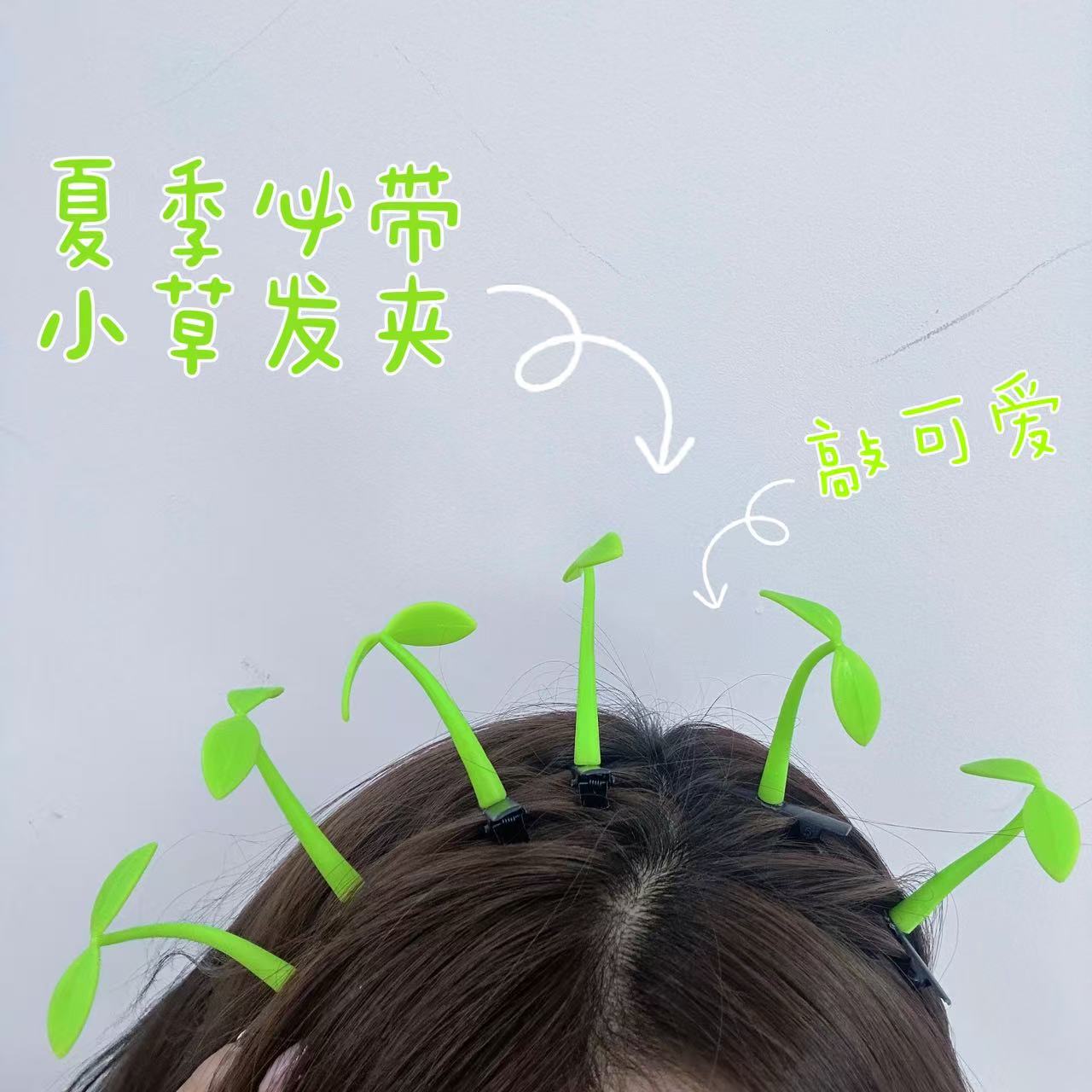 新款小草豆芽网红发夹(一组10个)Z1410