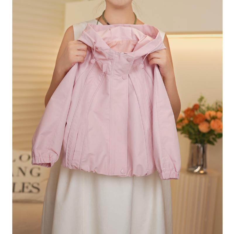 女童春秋新款2025休闲百搭连帽冲锋衣韩系网红外套上衣QSC2438