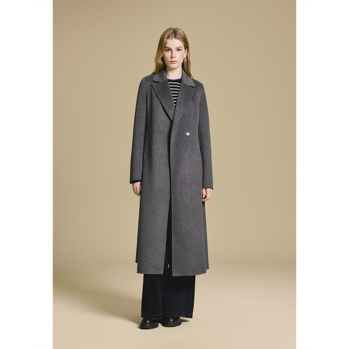 PSALTER/诗篇 2025冬季新款奢华100%山羊绒毛呢大衣6C35580260