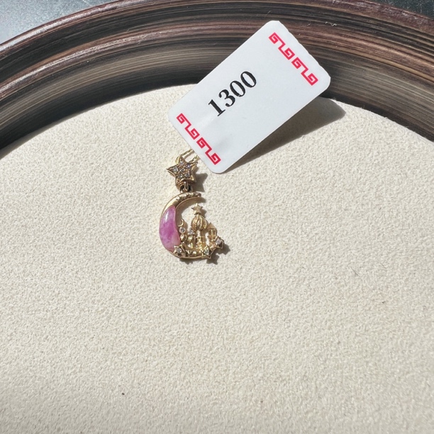 【推荐】18k金镶嵌粉舒俱来吊坠/S052865