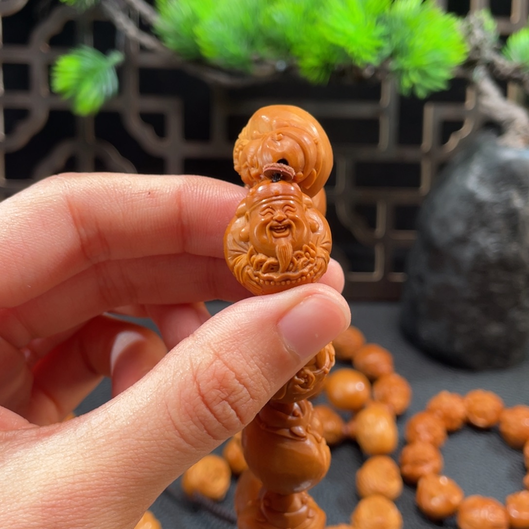 海****手串/手链橄榄核E6514光背财神