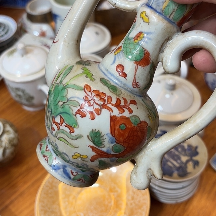 狼***牙陶瓷摆件不固定一件