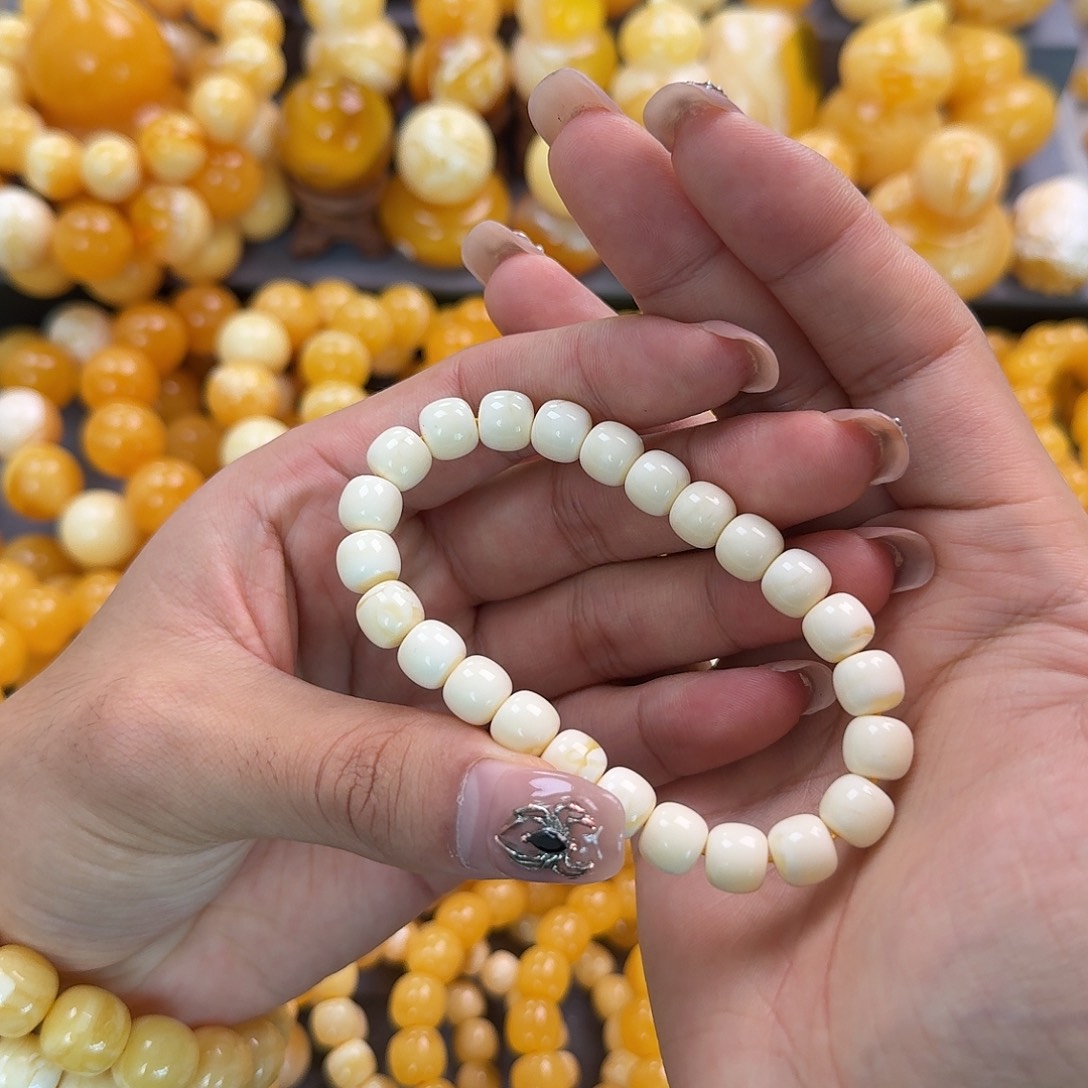 蜜蜡未镶嵌珠宝奇石同料9mm