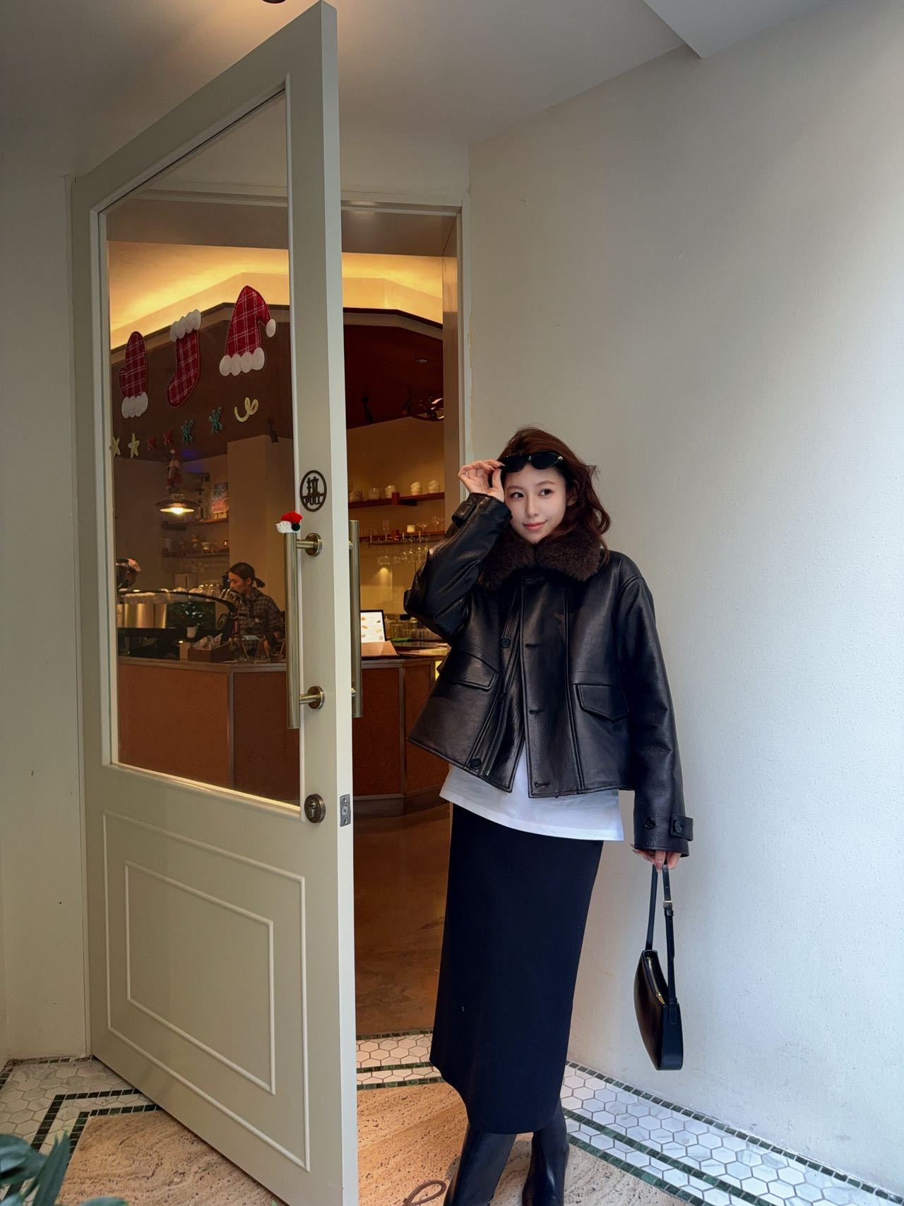 新款百搭毛领外套