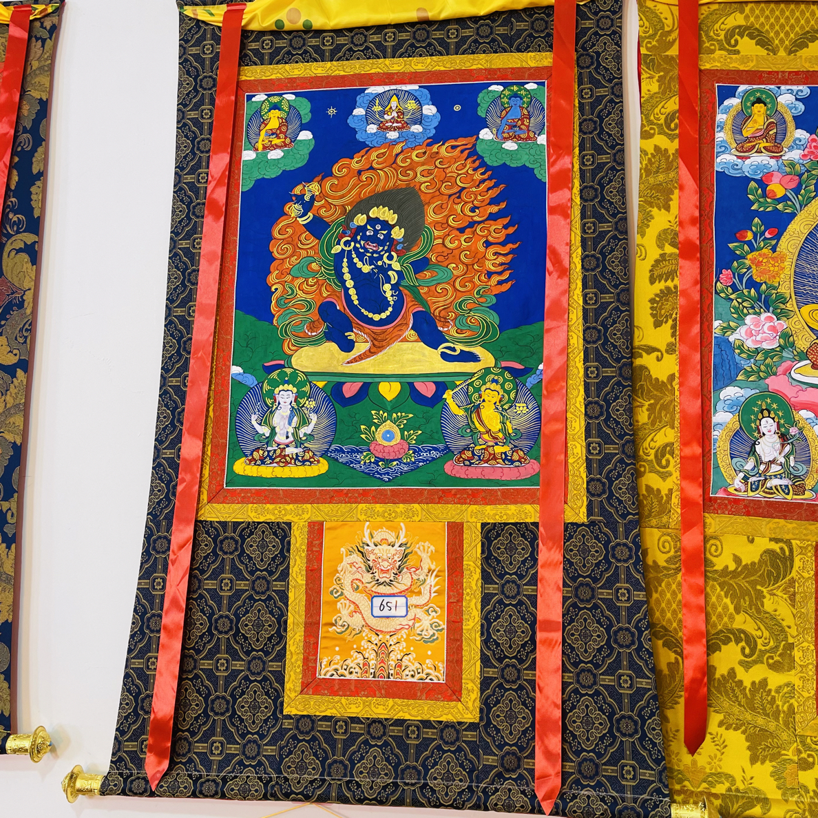 热贡精品唐卡金刚手手绘651