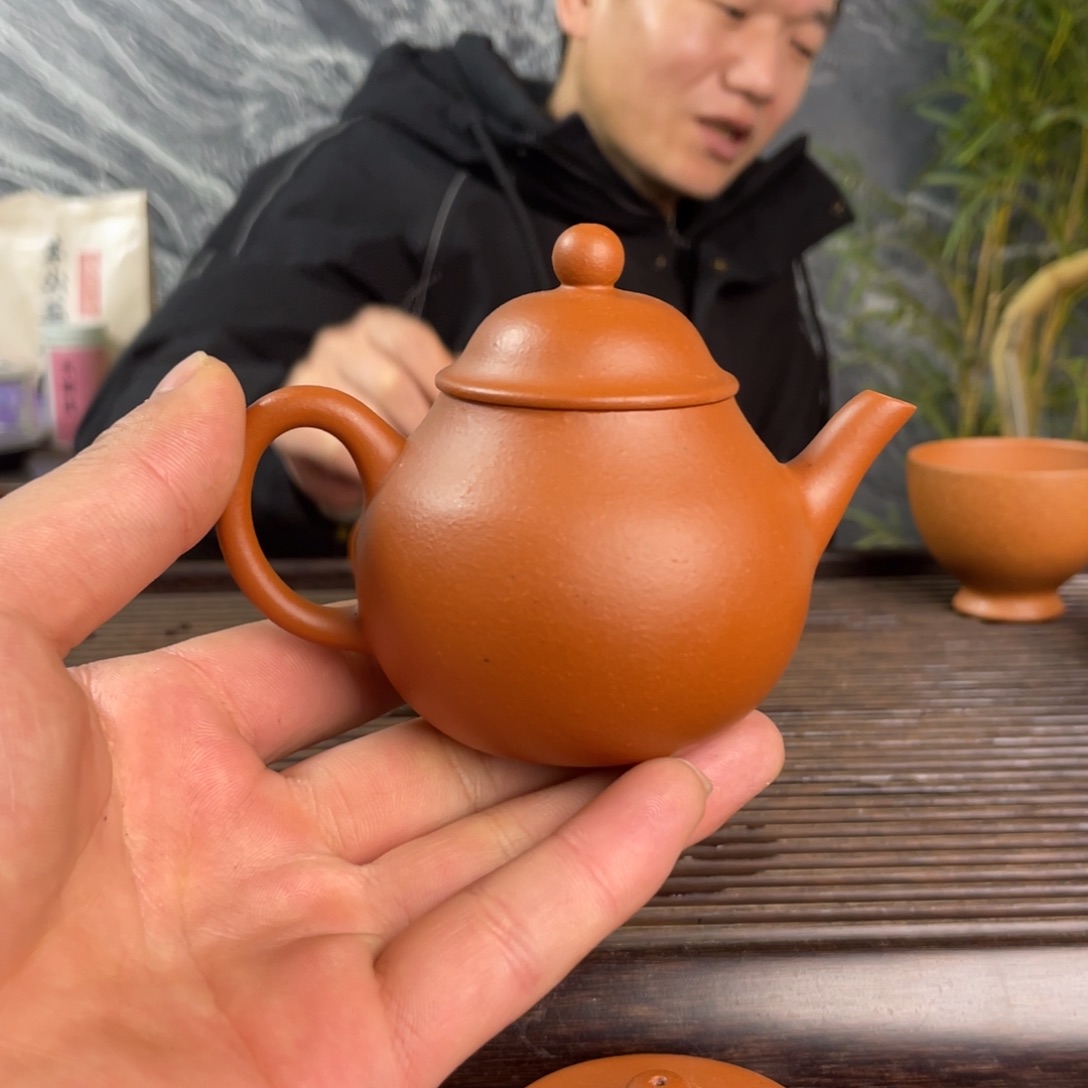 紫砂茶壶朱泥小梨