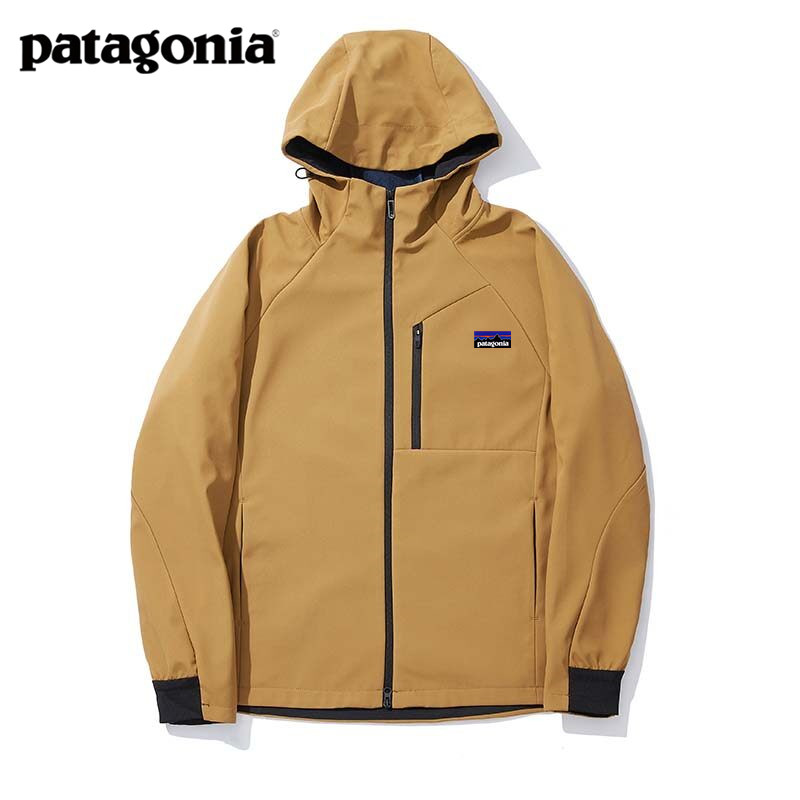 巴塔哥尼亚冲锋衣男士户外春秋季连帽防风保暖防泼水夹克抓绒外套