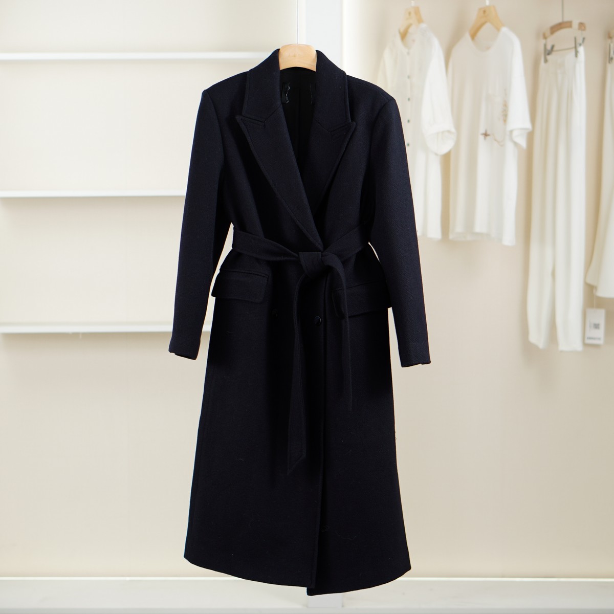【麦迪尚品•品牌新款】41015254 绵羊毛长款呢大衣秋冬女专柜撤柜