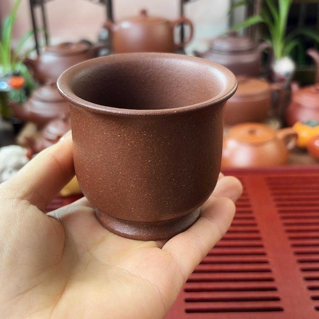 紫砂茶壶主人杯底槽清130cc