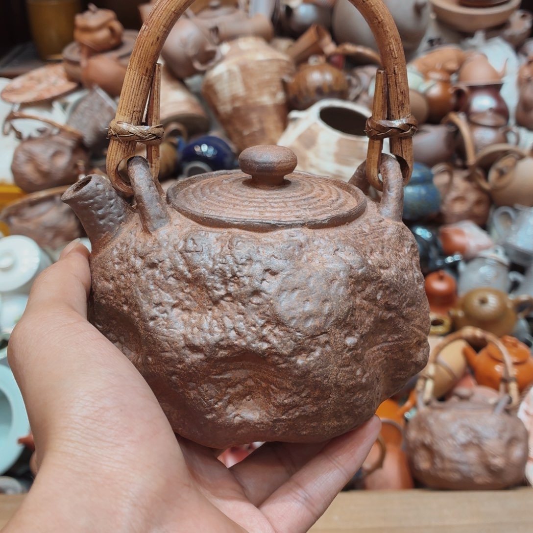 柴烧老岩泥手工茶器皿