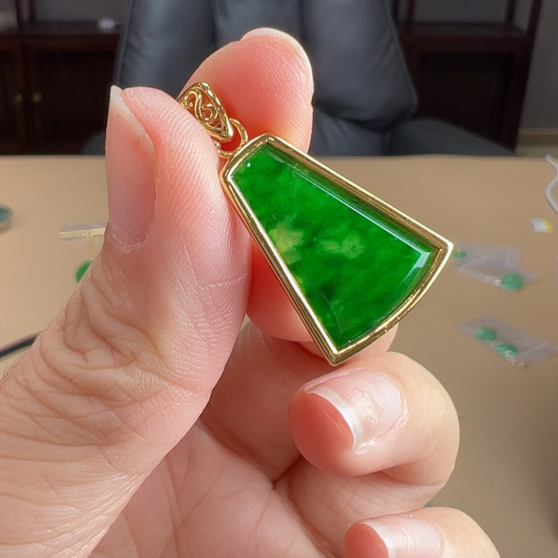 翡翠银S925镶嵌颈饰吊坠7