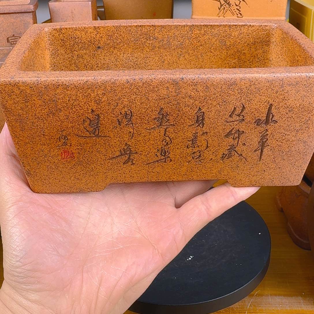 紫砂花盆接*气紫砂花盆
