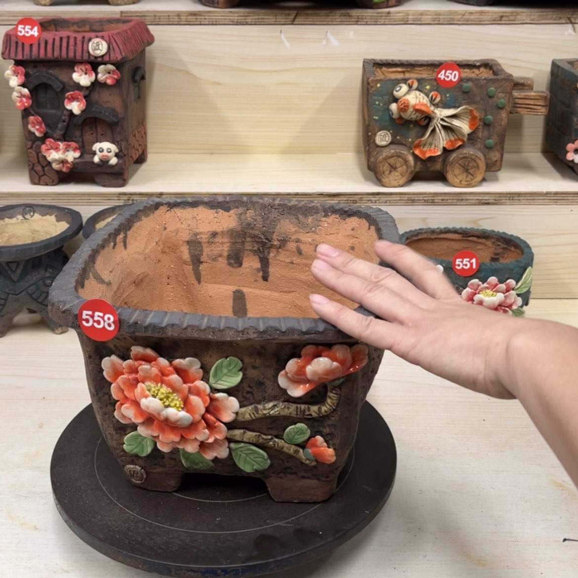 【闪购商品】紫砂花盆558号内口19×20外高16