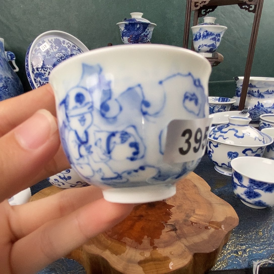 瓷片景德镇手绘青花茶器395