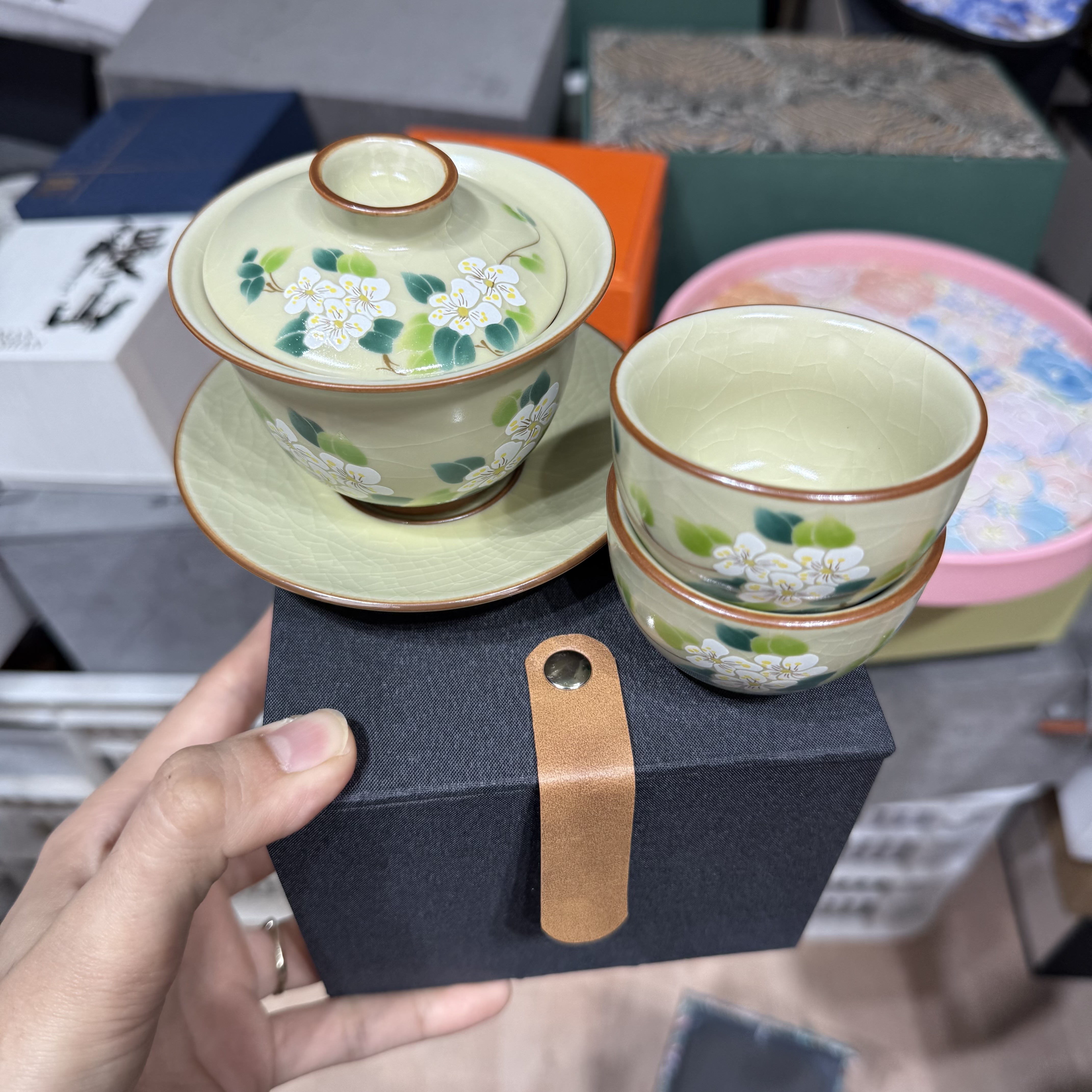 【闪购商品】山茶花一盖碗两杯不含礼盒3836