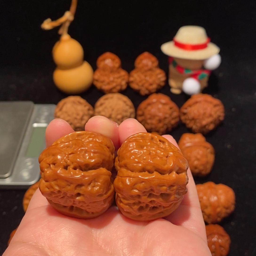 文玩核桃把件36尺蛤蟆头431